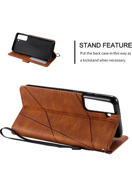Samsung Galaxy S21 Kart Tutucu Için Kickstand Manyetik Cüzdan Flip Pu (Yurt Dışından) fırsatları