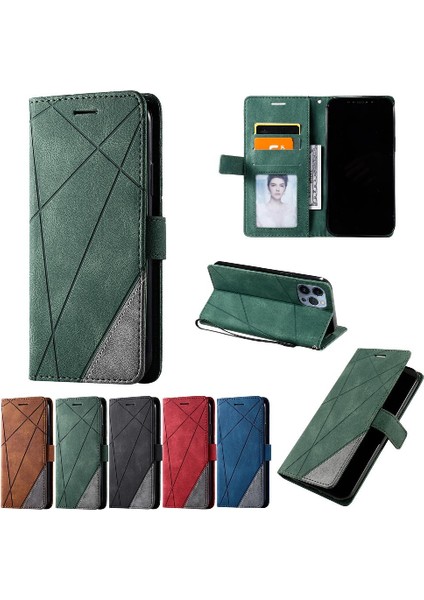 IPhone 14 Için Kılıf Pro Max Kart Tutucu Kickstand Darbeye Cüzdan Flip Pu (Yurt Dışından)