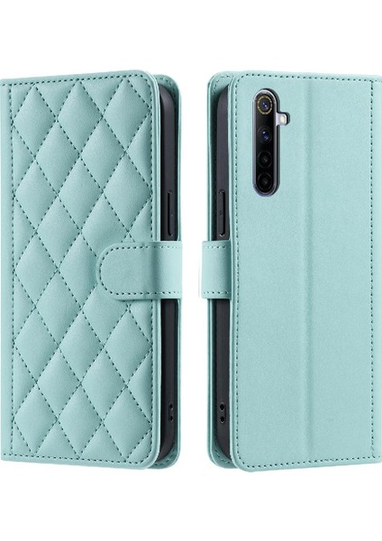 Realme 6 Pro Için Telefon Kılıfı Kart Yuvaları Tutucu Manyetik El Kayışı Flip (Yurt Dışından)