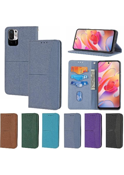 Xiaomi Redmi Için Not 10 4g El Cüzdan Pu Deri Kapak Kredi Kartı (Yurt Dışından)