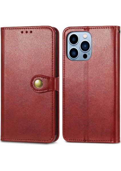 IPhone 13 Için Kılıf Pro Max Cüzdan Fonksiyonu Moda Tasarımı Zarif Flip (Yurt Dışından)