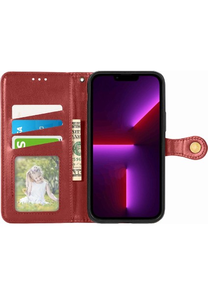 IPhone 13 Için Kılıf Pro Max Cüzdan Fonksiyonu Moda Tasarımı Zarif Flip (Yurt Dışından)