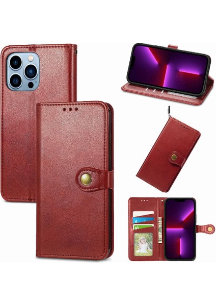 IPhone 13 Için Kılıf Pro Max Cüzdan Fonksiyonu Moda Tasarımı Zarif Flip (Yurt Dışından)