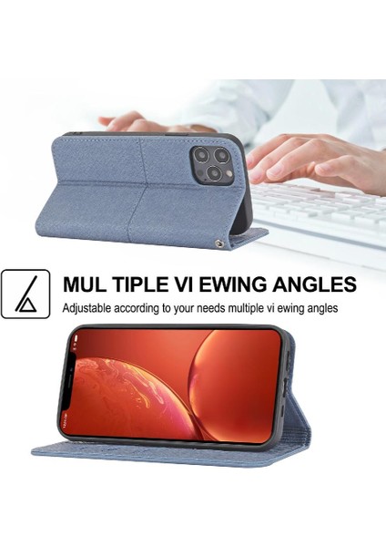 IPhone 12 Için Kılıf Pro Max Flip Folio Kitap El Cüzdan Pu Deri Kapak (Yurt Dışından)