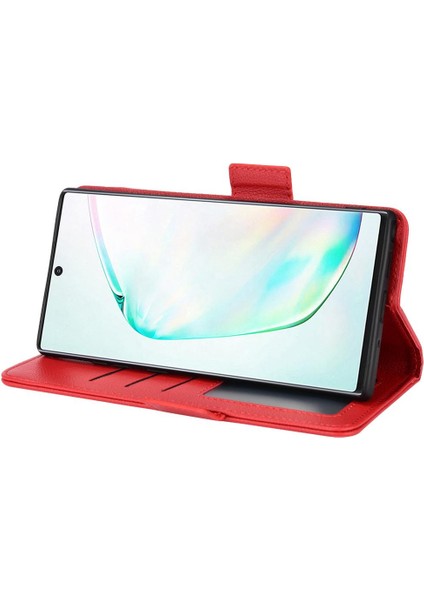 Samsung Galaxy Not 10 Artı Yan Toka Pu Deri Kart Yuvaları (Yurt Dışından)