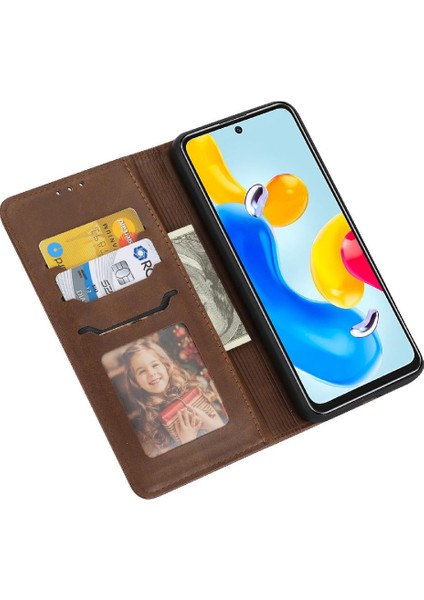 Cüzdan Kılıf Için Xiaomi Redmi Not 11 Pro Artı 5g Kart Tutucu Kabartmalı Tüm (Yurt Dışından)