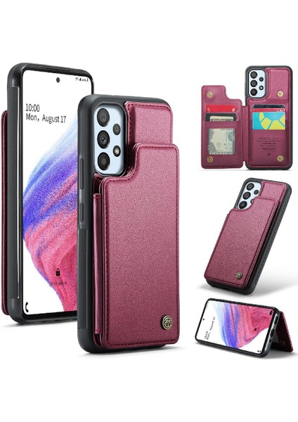 Samsung Galaxy A53 5g Ince Darbeye Vaka Pu Rfıd Için Caseme Cüzdan Kılıf (Yurt Dışından)