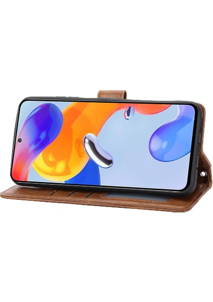 Xiaomi Redmi Not 11 Için Flip Case Pro Artı 5g Kickstand Kayış Kart Pu (Yurt Dışından)