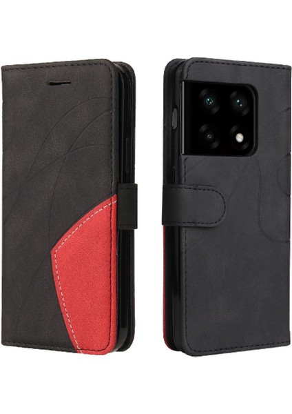 Kart ile Oneplus 10 Pro Kickstand Koruyucu Iki Renkli Dikiş Için Kılıf (Yurt Dışından)