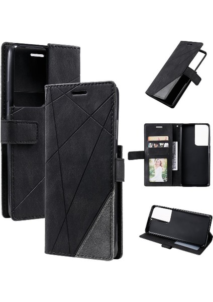 Samsung Galaxy S21 Ultra Darbeye Pu Deri Manyetik Kart Flip Case (Yurt Dışından) fırsatları