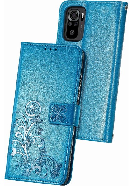 Xiaomi Redmi Için Not 10 4g Dört Yapraklı Yonca Kısa Kayış Kapak Çevirin (Yurt Dışından)