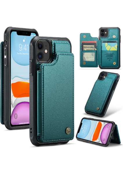 IPhone 11 Kart Tutucu Pu Deri Rfıd Engelleme Için Caseme Cüzdan Kılıf (Yurt Dışından)