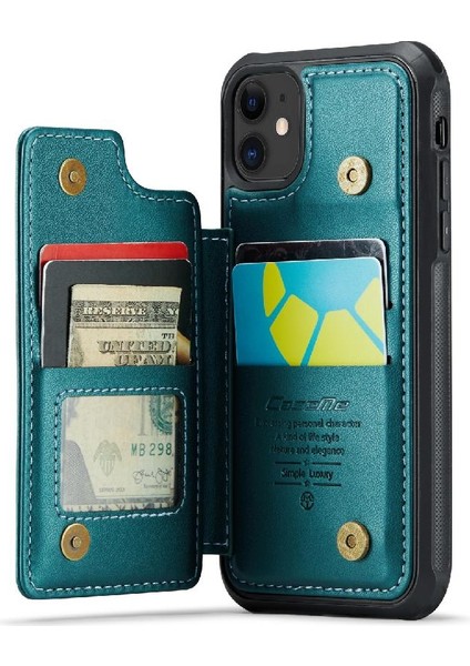 IPhone 11 Kart Tutucu Pu Deri Rfıd Engelleme Için Caseme Cüzdan Kılıf (Yurt Dışından)
