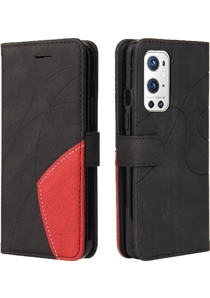 Kart Yuvası Standı Iki Renkli Dikiş Kickstand ile Oneplus 9 Pro Için Kılıf (Yurt Dışından) fiyatları