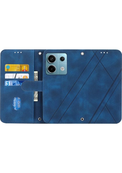 Xiaomi Poco X6 5g Kredi Kartı Tutucu Için Pu Deri Kapak Durumda Bilek (Yurt Dışından)