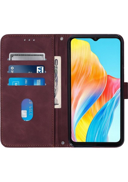 Oppo A38 4g Için Kılıf Pu Deri Cüzdan Kapak Çevirin Folio Kitap Koruyucu (Yurt Dışından)