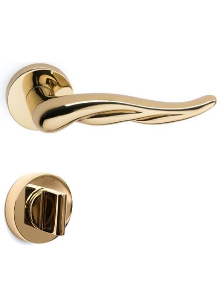 Vala Rozetli Kapı Kolu Gold Wc
