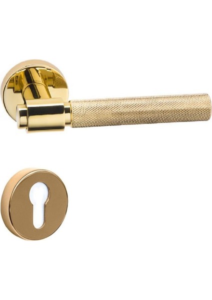 Axes-T Rozetli Kapı Kolu Altın Renk Yale