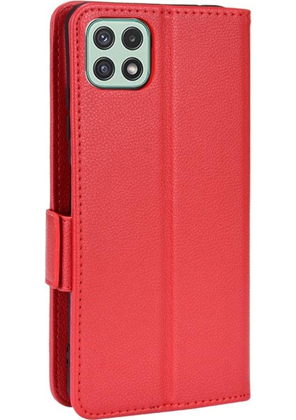 Samsung Galaxy A22 5g Için Kılıf Kart Yuvaları Tutucu Pu Deri Cüzdan Yan (Yurt Dışından)