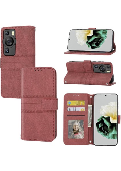 Huawei Huawei Manyetik Kapatma Kickstand Cüzdan Kılıf Pu Için Flip Case (Yurt Dışından)