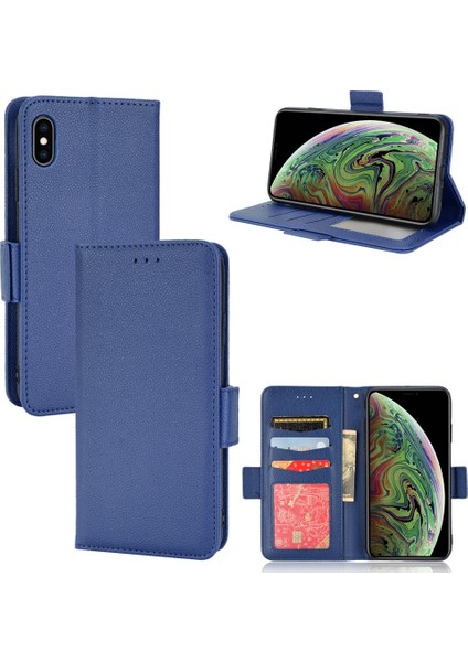 Iphone Xs Max Manyetik Kart Yuvaları Tutucu Pu Deri Yan Toka (Yurt Dışından)