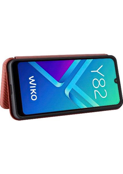 Wiko Y82 Deri Folio Flip Case Kart Ekleme Tam Koruma Için Kılıf (Yurt Dışından) fiyatları