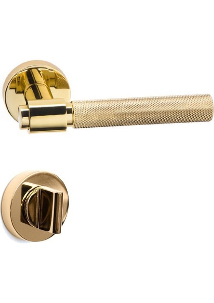Axes-T Rozetli Kapı Kolu Altın Renk Wc