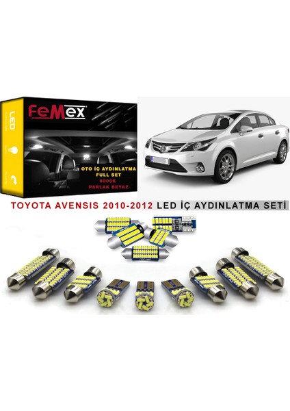 Toyota Avensis 2010-2012 LED Iç Aydınlatma Ampul Seti Femex Parlak Beyaz