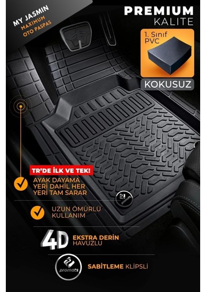 Dacia Duster 4x4 2014 Model Aron 4d Havuzlu Siyah Paspas