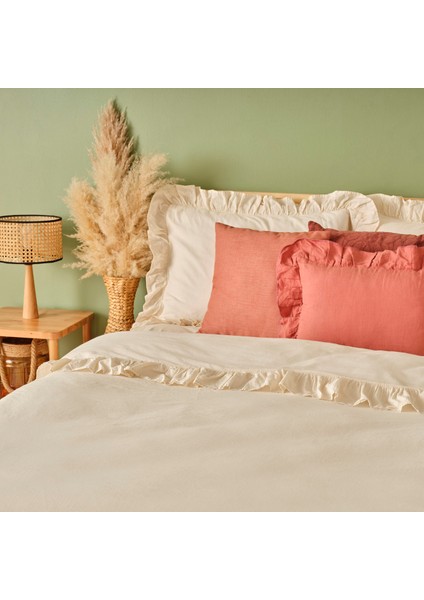 Pamuk Brenta King Size Nevresim Takımı Bej (240X220 Cm)