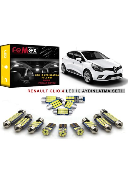 Renault Clio 4 Led Iç Aydınlatma Ampul Seti Parlak Beyaz