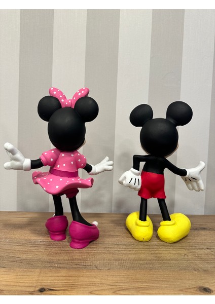 Iki Cadı Tasarım, Mickey Mouse ve Minnie Mouse Ikili Set Hediyelik Dekoratif Obje
