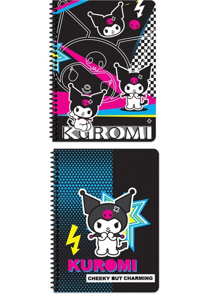 Kuromi 80 Yaprak Karton Kapak Defter 2 Li Set 1