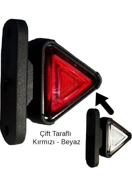 Mini Takoz Üçgen 12-24V Kırmızı-Beyaz fiyatları