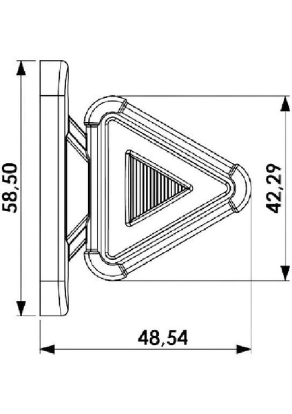 Mini Takoz Üçgen 12-24V Kırmızı-Beyaz modelleri