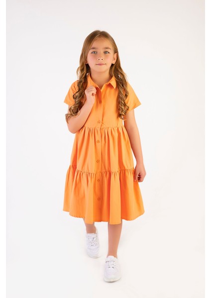 Kız Çocuk Basic Yazlık Poplin Gömlek Elbise 6-9 Yaş fiyatları