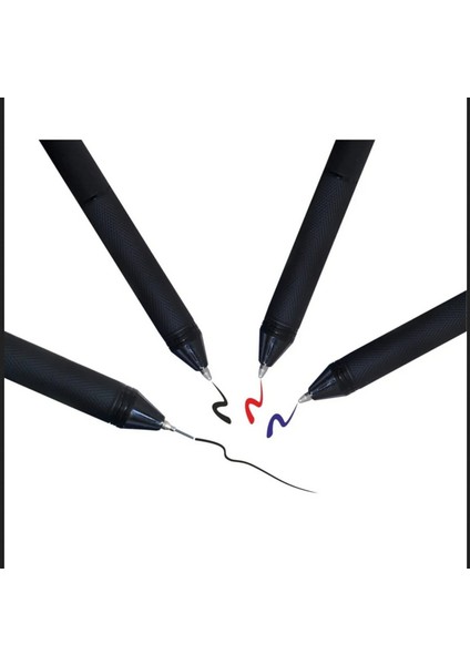 Çok Fonksiyonlu Metal Kalem 4 in 1 Üç Renk Tükenmez Uç ve 0,7 mm Versatil Uç