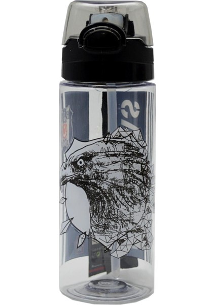 Kartal Baskılı Plastik Matara 500 Ml Siyah 24390