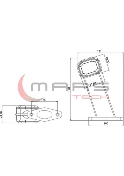 Universal - Prostar Ps 2 LED Dorse Dış Işaret Lamba 24V 720202