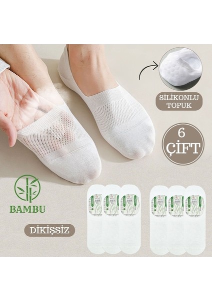 Kral Socks Erkek -  Bambu Babet Çorap Dikişsiz Parfümlü Silikonlu Babet Çorap