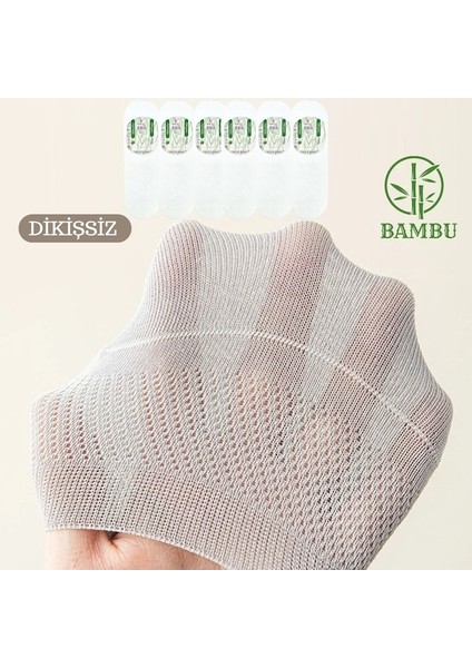 Kral Socks Erkek -  Bambu Babet Çorap Dikişsiz Parfümlü Silikonlu Babet Çorap