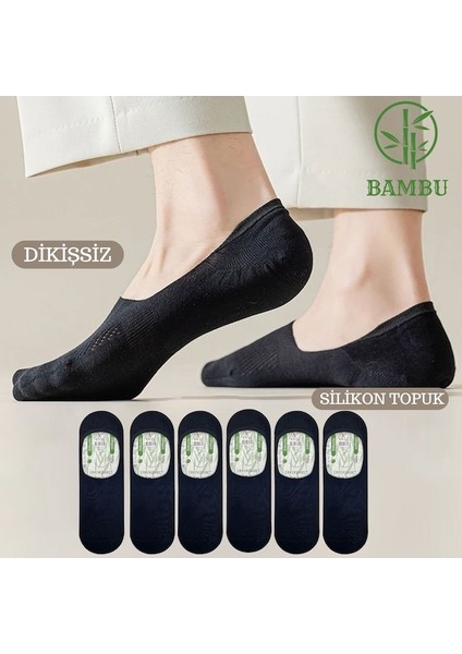 Kral Socks Erkek -  Bambu Babet Çorap Dikişsiz Parfümlü Silikonlu Babet Çorap