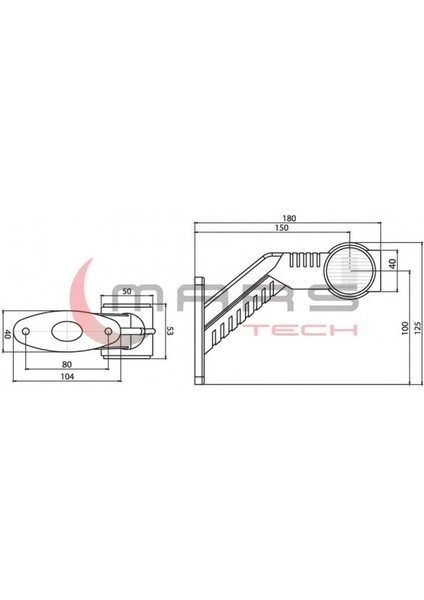 Universal - Prostar Ps 5 LED Dorse Dış Işaret Lamba 24V 720204