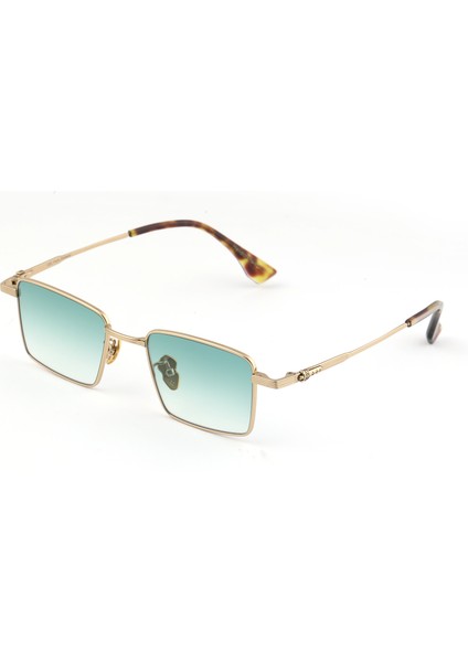 Yeşil Degrade Cam Titanyum Dikdörtgen Çerçeve Güneş Gözlüğü fiyatları