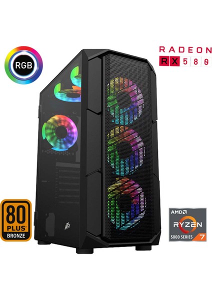 XSR500 Ryzen 7 5700X 32GB Ram 512GB M.2 Nvme SSD 8gb RX580 24"curved 180Hz Oyun Bilgisayarı fiyatları