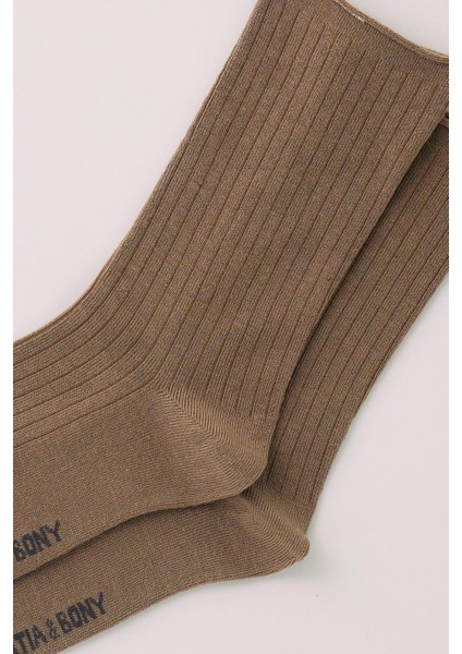 Kadın Lyocell Bej Renkli Soket Çorap fırsatları