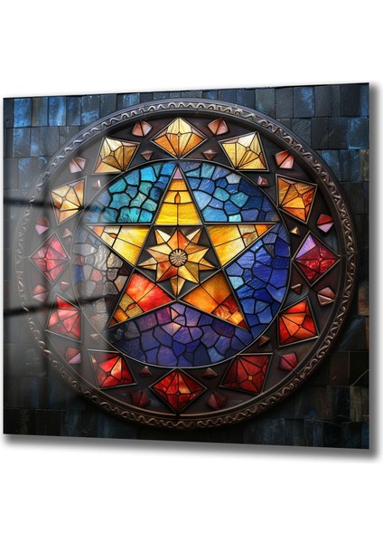 Elmas Yıldız Kare Cam Tablo fiyatları