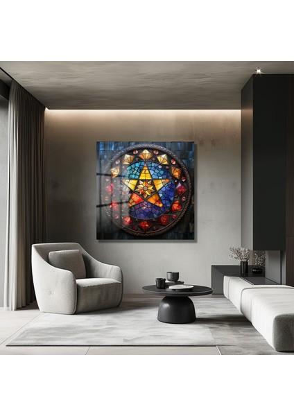 Elmas Yıldız Kare Cam Tablo fırsatları