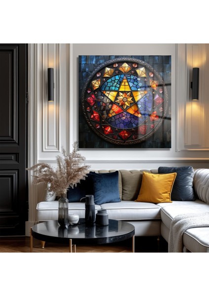 Elmas Yıldız Kare Cam Tablo indirimleri