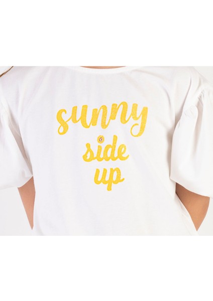 Kız Çocuk Bayramlık Ayçiçek Desenli Viskon Kumaş Kısa Kollu Ikili Takım 6-9 Yaş fırsatları